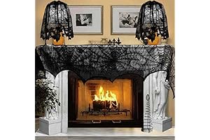 Black Lace Halloween Curtains