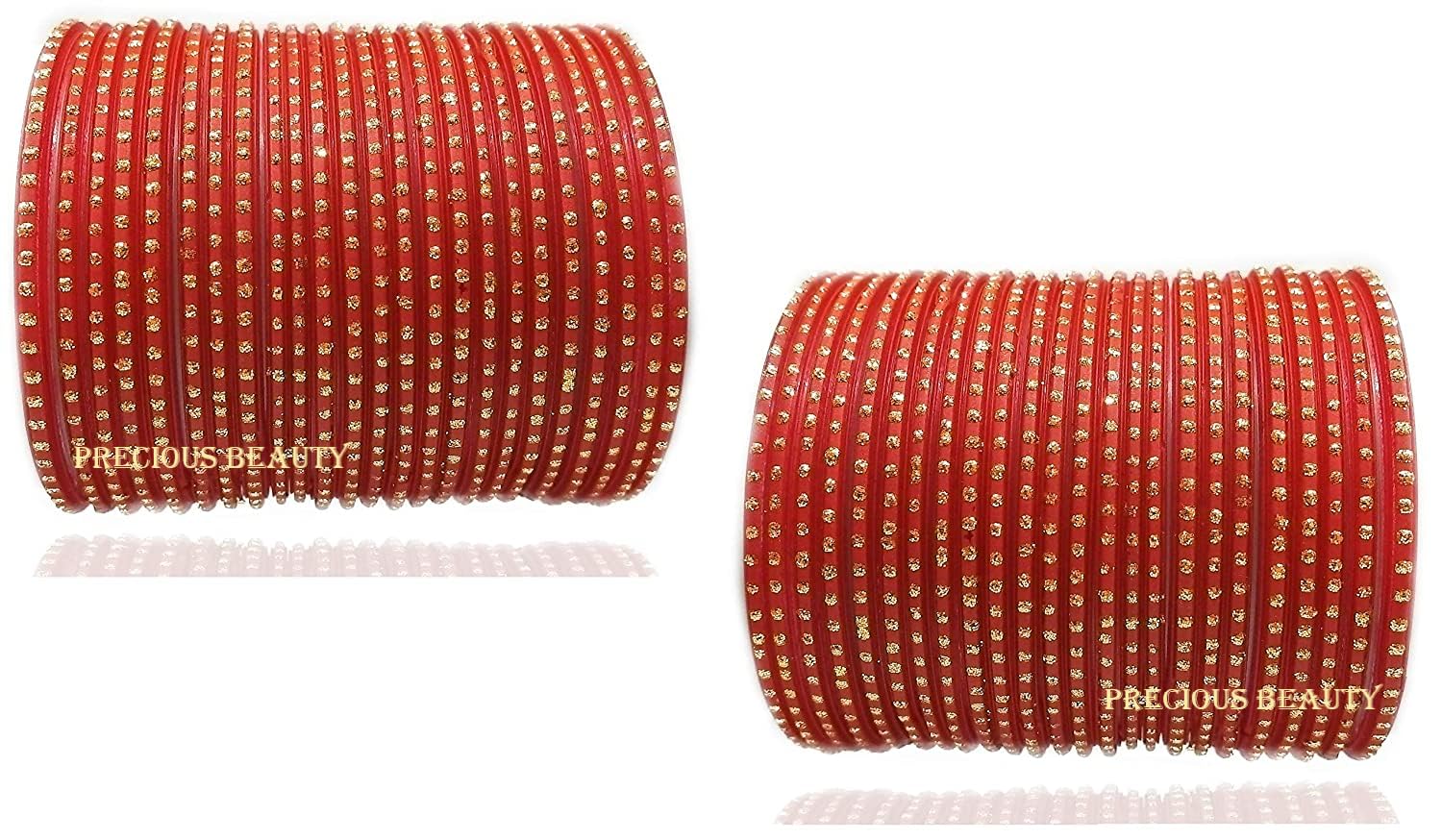 Precious Beauty Golden Traditional Zari Dot Design Beautiful Glass Bangles set for women & girls.(Pack of 48 Bangles) (Red, 2.4) (B091N26P68) Amazon Price History, Amazon Price Tracker