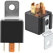 5-Pin 12V 40A Relays w/Fix Plate for Car Truck Boat Marine, SPDT, 2 Pack