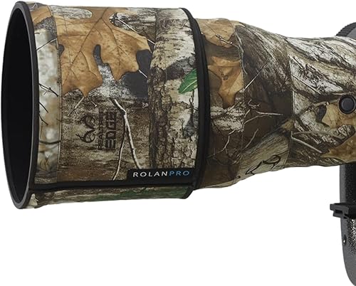 Miniatura 2 de Rolanpro Impermeable lente camuflaje capa para Nikon NIKKOR Z 15.748 in F2.8 TC VR S - camuflaje cubierta de lluvia lente manga protectora fácil