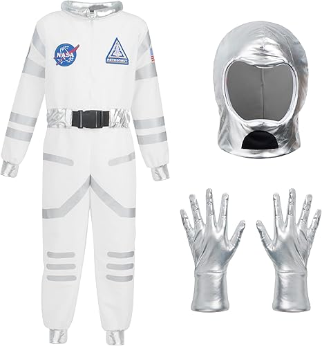 Spooktacular Creations Disfraz de astronauta para niños, casco de astronauta, traje espacial, disfraz de Halloween para niños y niñas