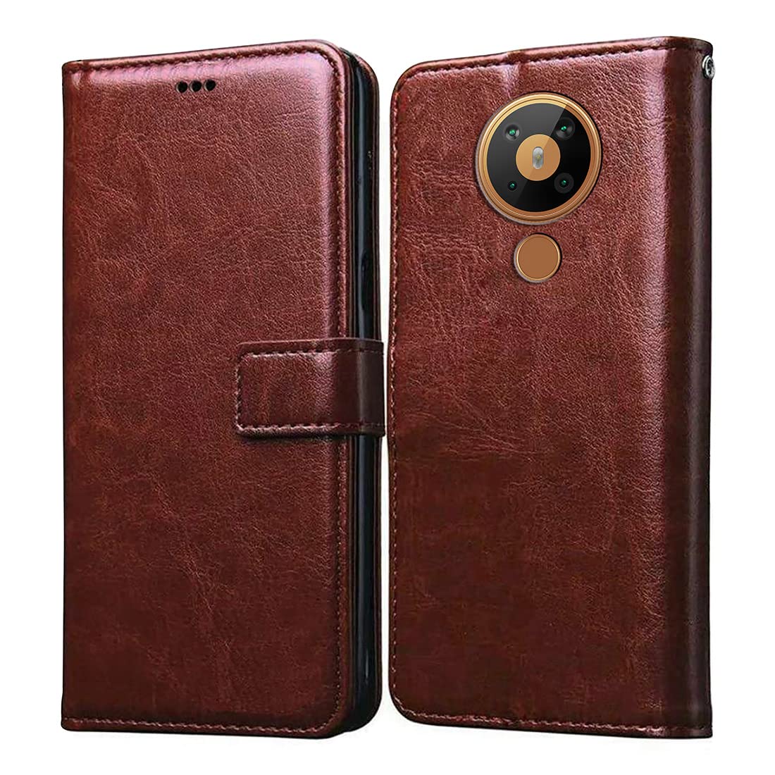 Casotec Flip Cover for Nokia 5.3 | Premium Leather Finish | Inbuilt Pockets & Stand | Flip Case for Nokia 5.3 (Brown) (B09S6LVTG2) Amazon Price History, Amazon Price Tracker