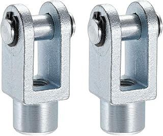 Tool parts Air Cylinder Rod Clevis End 60mm Length M12x1.25 Female Thread Y Connector 2pcs