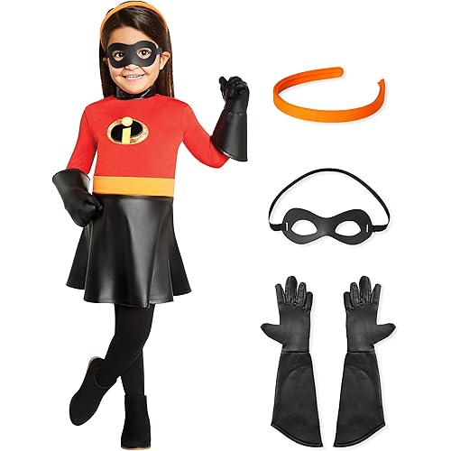 Spirit Halloween Incredibles Kids Violet Costume | Officially Licensed | Group Costume | Disney Pixar| Jumpsuit Costume