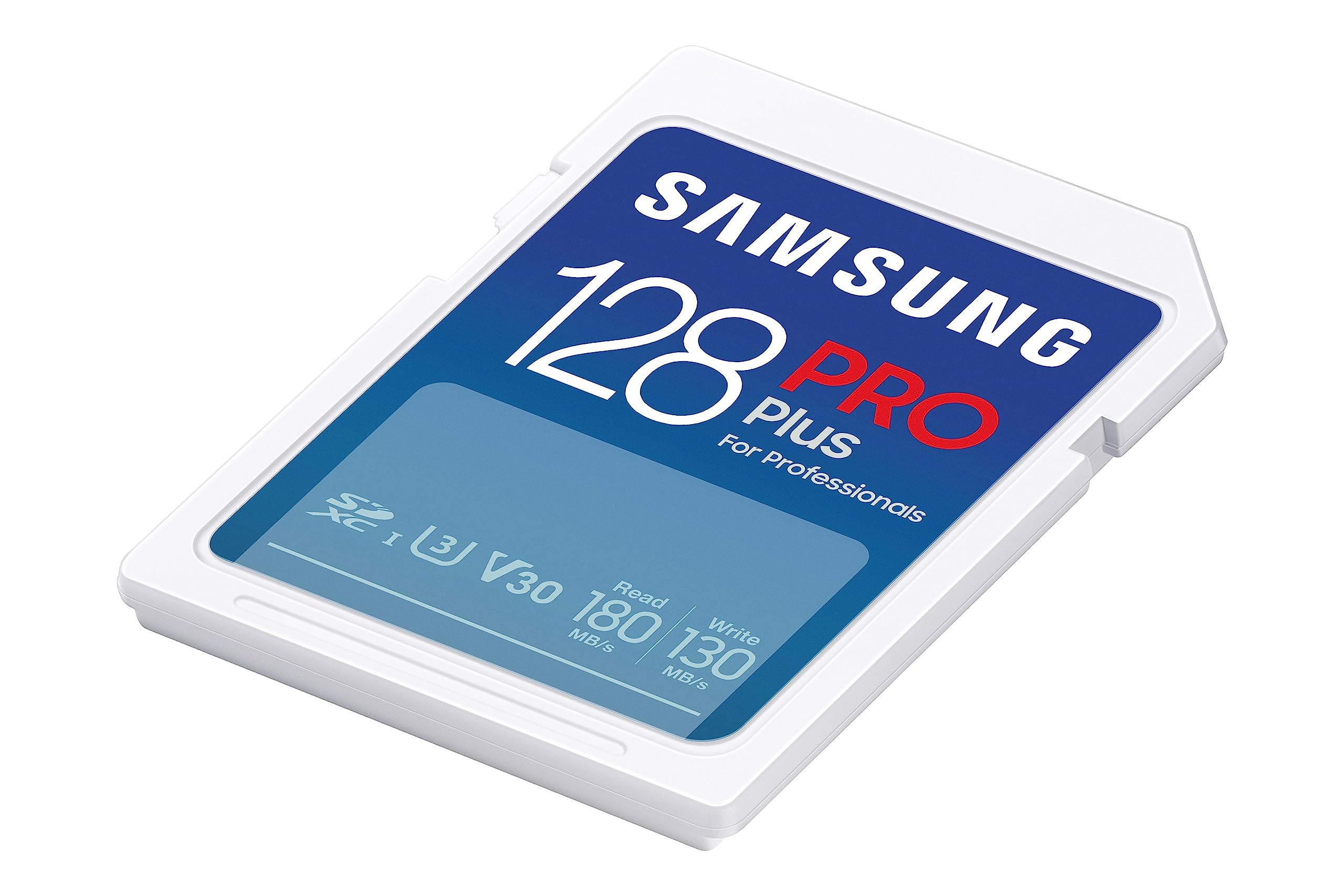 Samsung Memorie PRO Plus Scheda SD da 128 GB, UHS-I U3, Fino a 180 MB/s (MB-SD128S/EU)