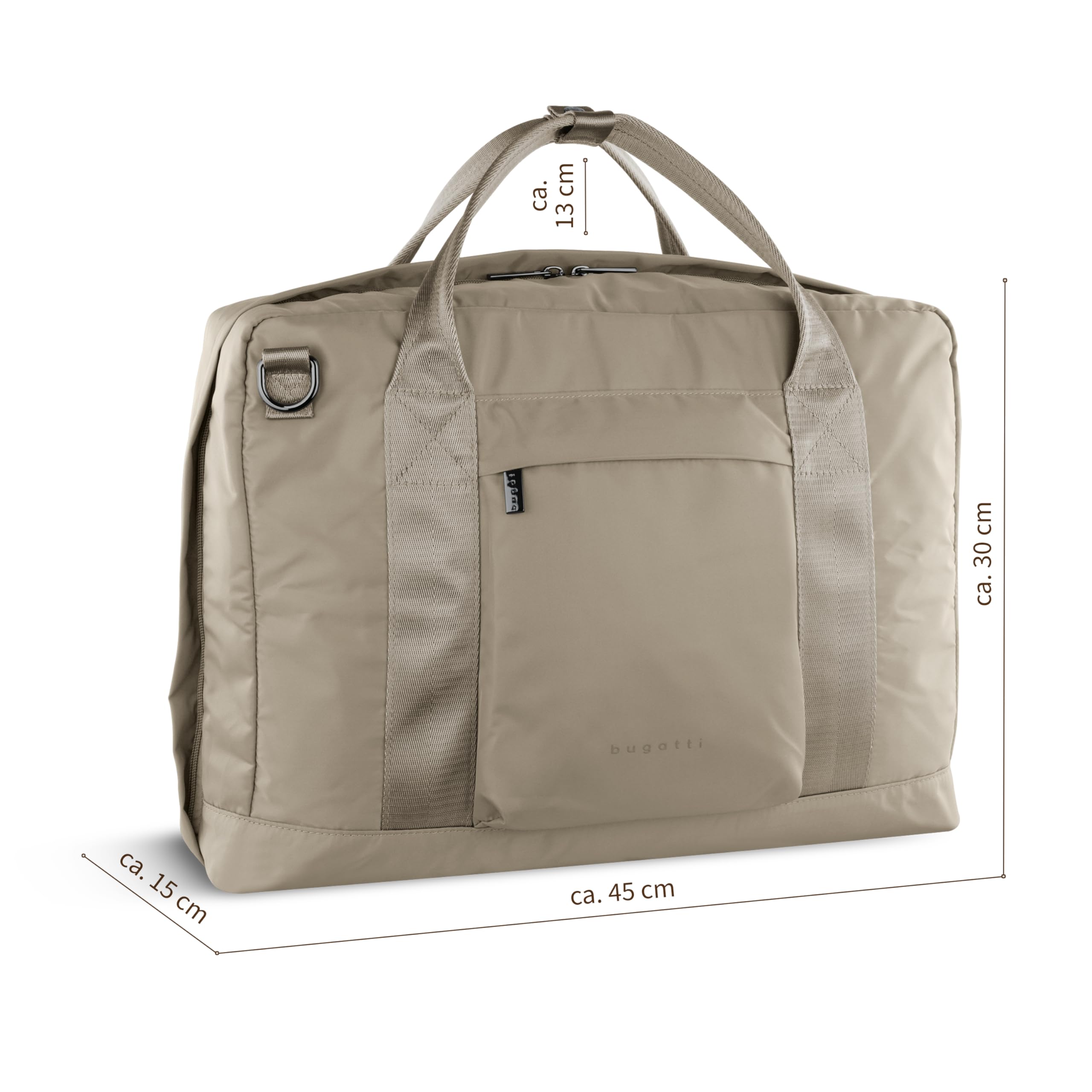 bugatti Elia Herren-Businesstasche aus Nylon, faltbare Aktentasche mit Laptopfach ca. 15"
