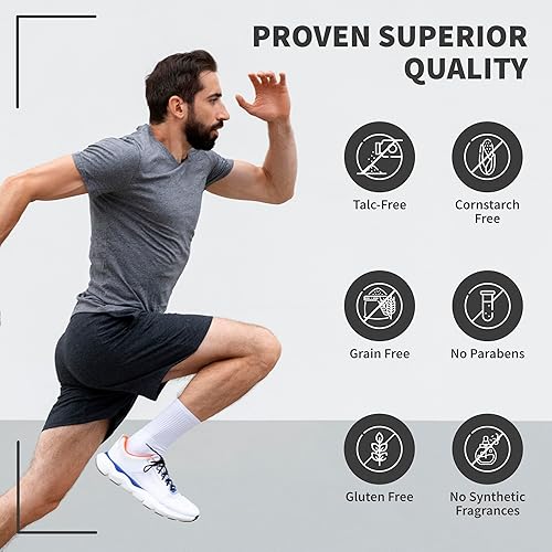 Miniatura 4 de All Natural - Polvo antirozaduras para hombre, polvo de arcilla de bentonita de calcio minado profundo, cuerpo, ingle, brazo, pie, polvo