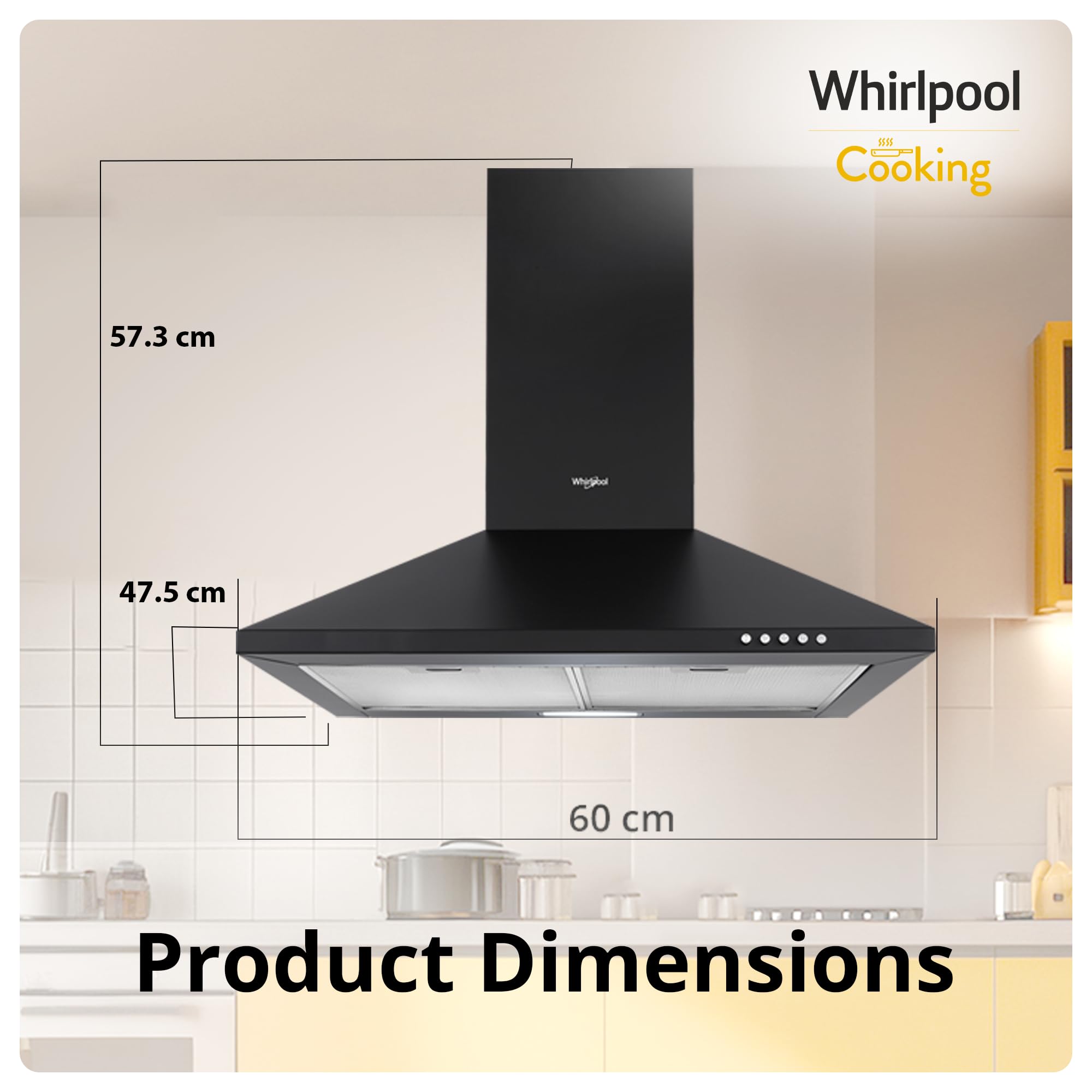 Whirlpool Classic Plus Chimney - Powerful Ventilation -9