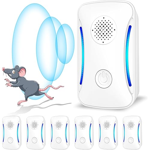 Lickoon 6 Packs Ultrasonic Pest Repeller, Indoor Ultrasonic Repellent for Roach, Rodent, Mouse, Bugs, Mosquito, Mice, Spider, Electronic Plug in Pest Control for Home Kitchen Office Warehouse Hotel