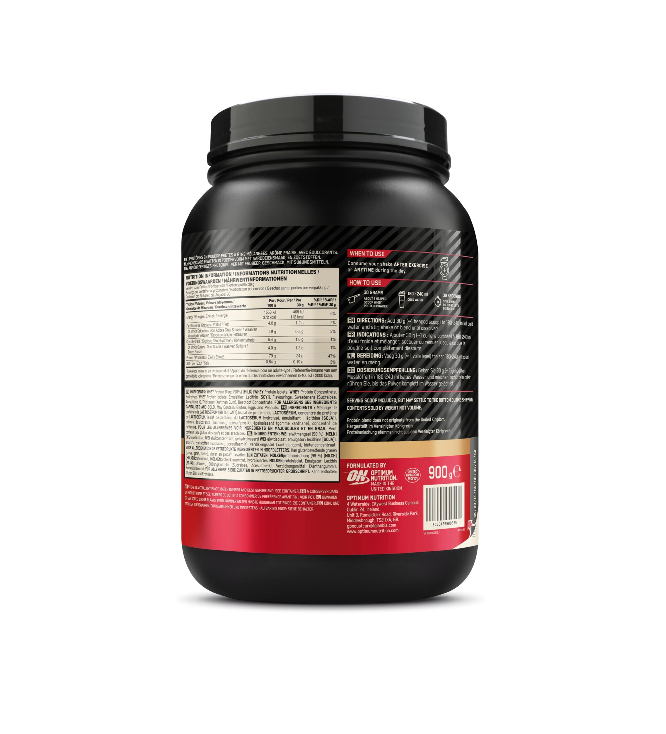 Optimum Nutrition Gold Standard 100% Whey Proteína en Polvo, 900g