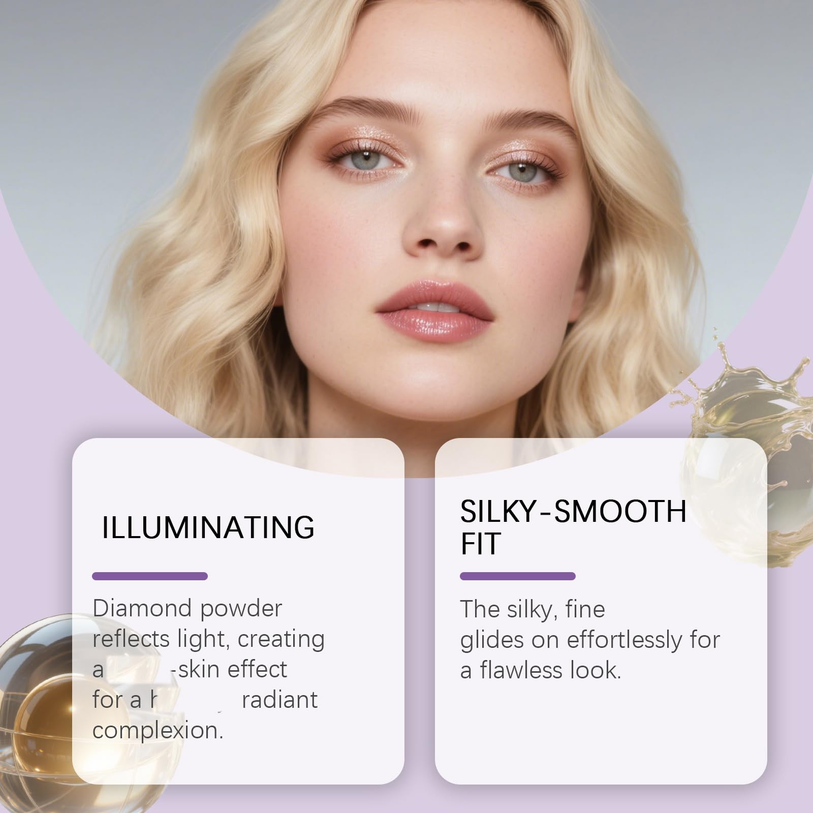 Palette Illuminatore Occhi E Guance - Ombretti E Illuminatori, 4 in 1, Blush, Setoso E Facile Da Esplosione, Polvere Contorno Brillante Naturale, Per Guance E Occhi (8 pezzi)