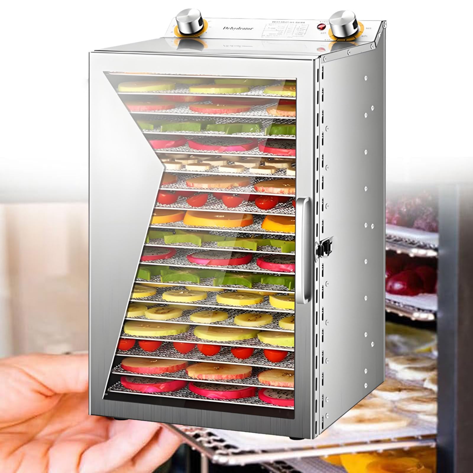 Wianqian Multicolor Food Dehydrator Machine, Food Dryer Machine And Dehydrator 18Layer