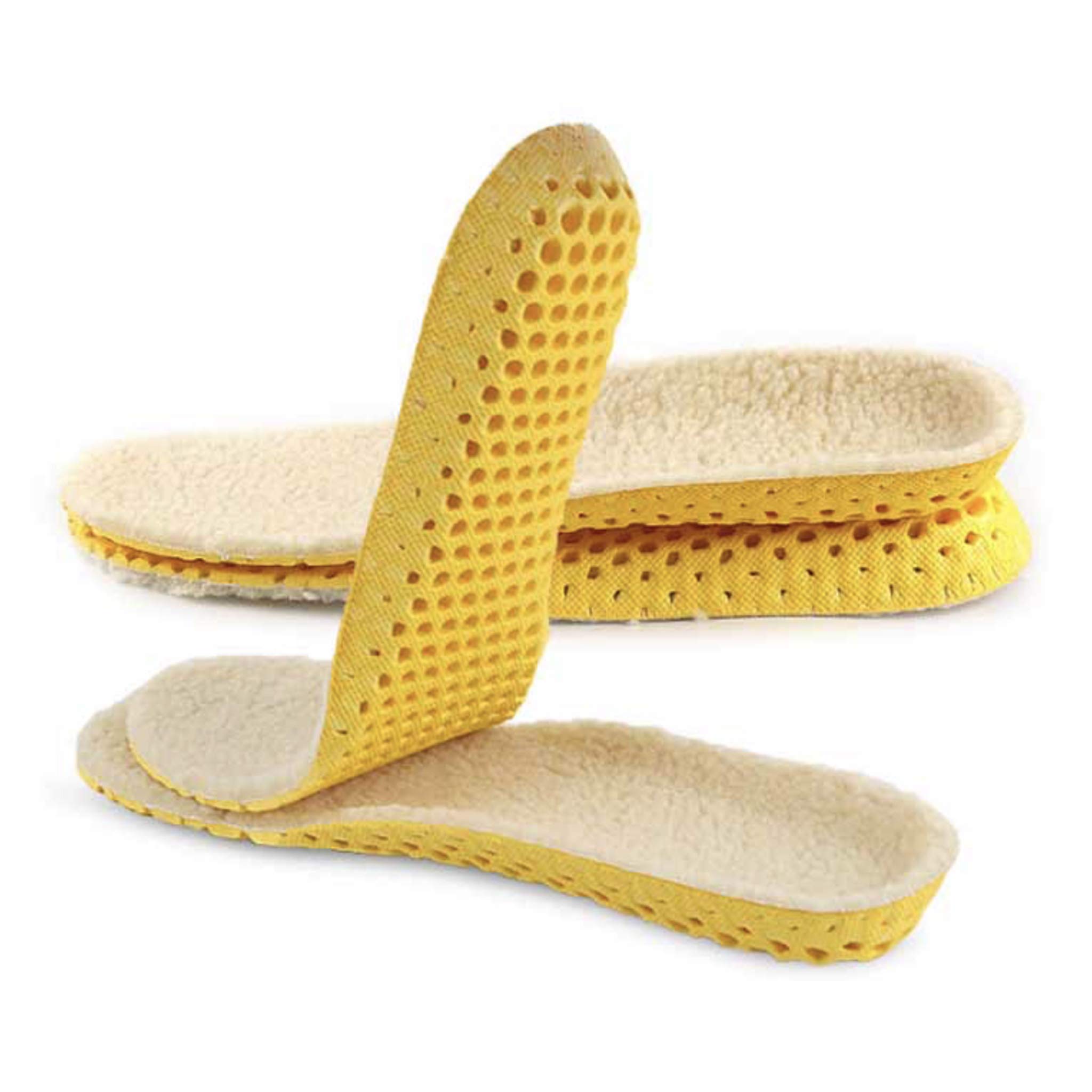 Warm Winter Sports Insole Premium Cosy Breathable Thick Wool Insoles for Men and Women (Large: 7 - 12)