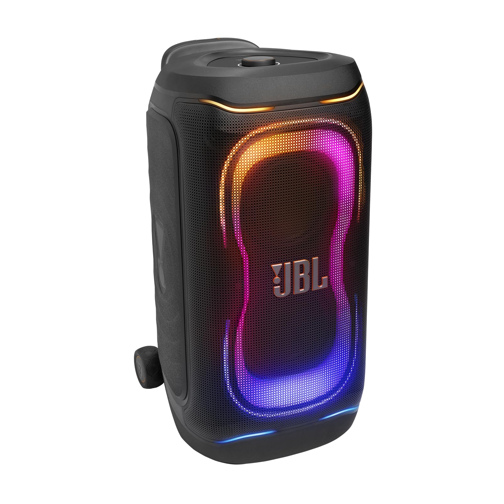 JBL PartyBox 330 Speaker Bluetooth Portatile, Nero | Suono JBL, Spettacolo di Luci Dinamico, AI Sound Boost, Manico Telescopico, IPX4 Resistente agli Schizzi, 18 Ore di Autonomia
