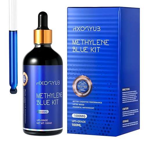 Miniatura 8 de Polvo azul de metileno, botella de 3.53 onzas líquidas (1%, 0.03 onzas), probado por terceros al 99 % +, cumple con el grado USP, suplemento