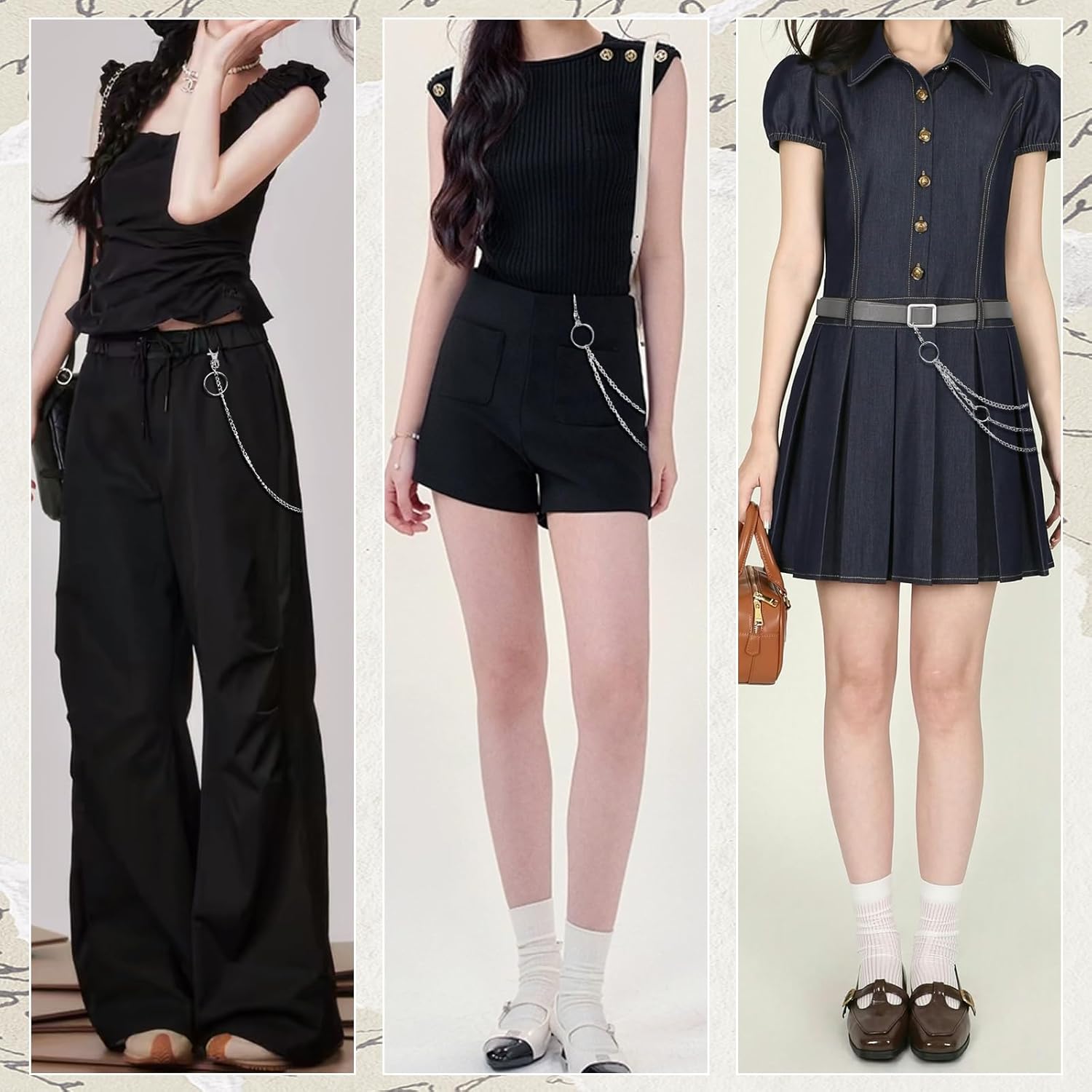 Silver Chain Belt, Jeans Pants Chains Pocket Punk Hip Hop Y2k Belt Goth Accessories Metal Wallet Chain for Men Women - Image 6