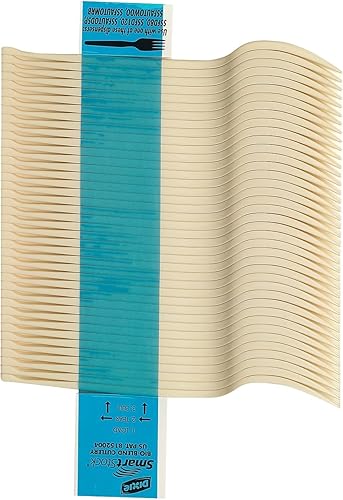 Miniatura 6 de Dixie Ssf11b Smartstock - Recambio de plástico para cubiertos, tenedores, 6 12 pulgadas, beige, paquete de 40, 24 paquetescaja