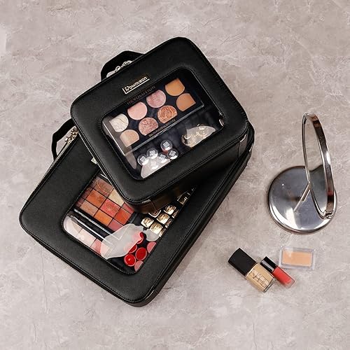Miniatura 8 de ROWNYEON Bolsa de maquillaje TPU, negro - pequeño, Negro-pequeño
