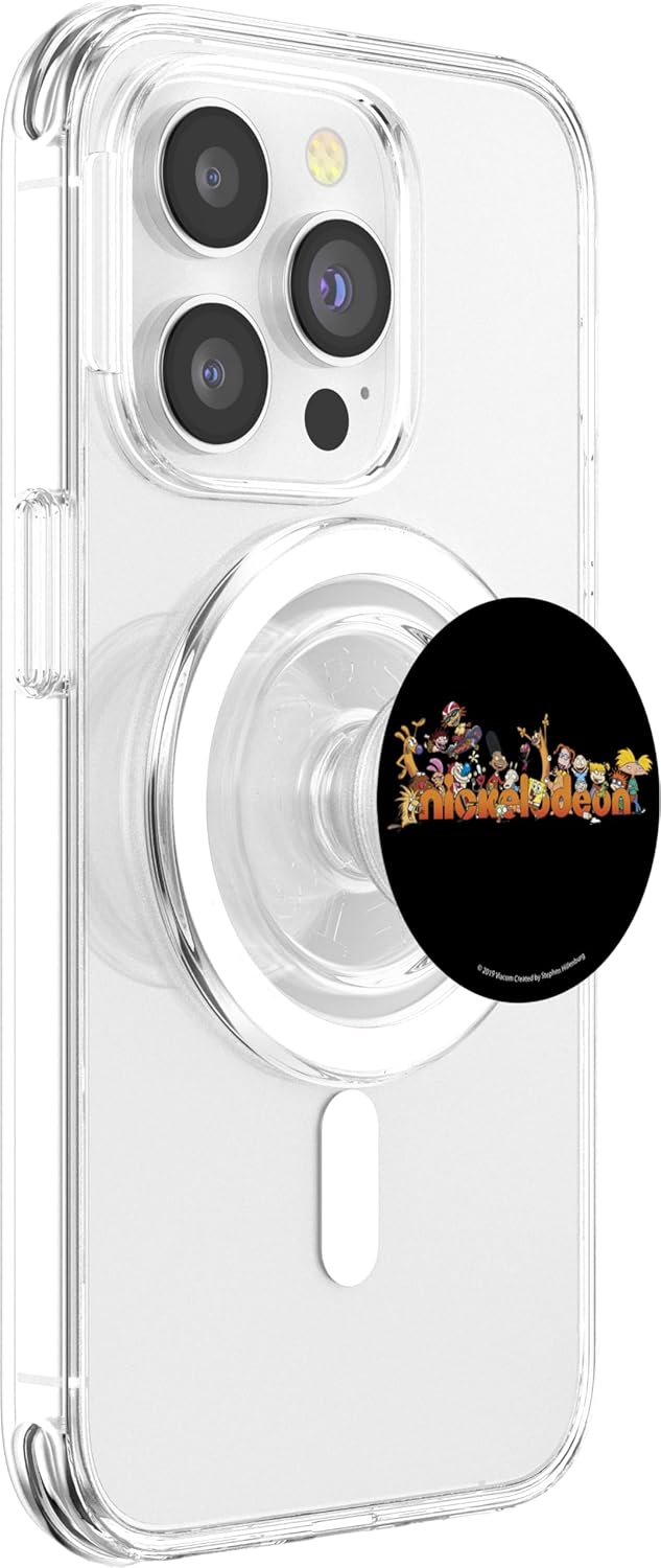 Nickelodeon Retro Group Shot On Logo PopSockets MagSafe PopGrip for iPhone