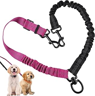 Zyren Doppelleine für 2 Hunde, Hundeleine für Zwei Hunde, Kein Verheddern 360° Drehbare hundeleine, Zwei-in-eins-Haustierleine, Reflektierender für Kleine Mittelgroße und Große
