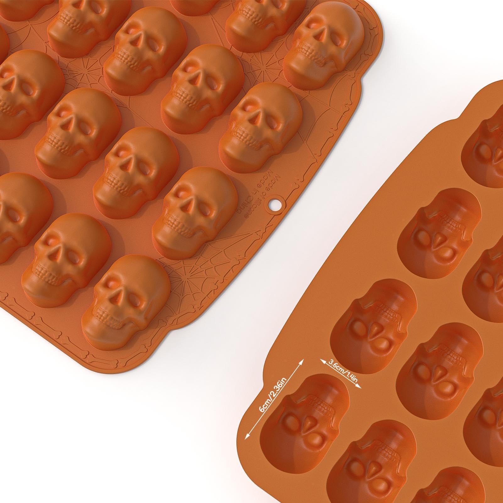 Stampo a Forma di Teschio Halloween Pasticceria Torta Cioccolato Dessert | Stampo Da Caramelle A Teschio Per uso domestico, cucina, forno, pasticceria, panetteria, ristoranti e caffè