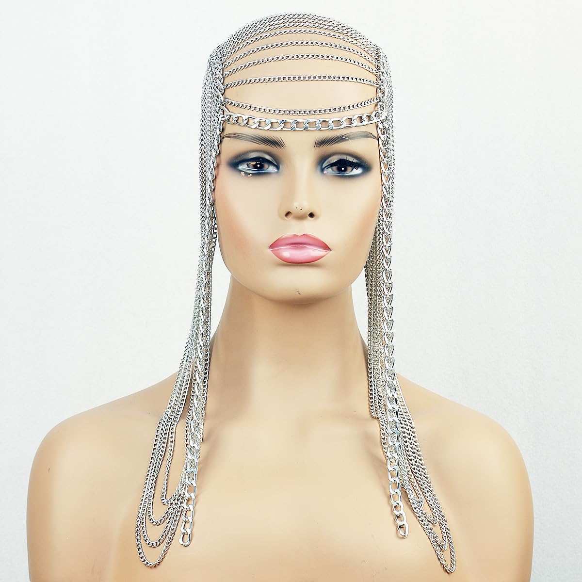 Layered Gold Chain Jewelry for Women Goddess Headpiece Carnival Dance Hair Accessories