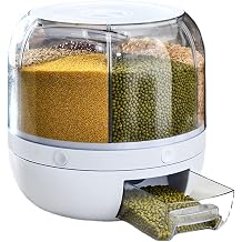Rotierender Getreidespender 360  Drehbarer Aufbewahrungsbeh lter Versiegelte Lebensmittelaufbewahrungsbox F r Reis Trockenfutter Und Obst f r Pasta M sli Tee Kaffeebohnen Big