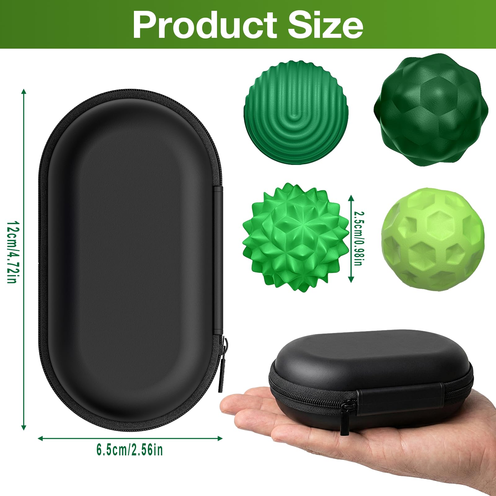 Zestaw 8 zabawek magnetycznych fidget, silikonowe kulki magnetyczne, kulki antystresowe, silikonowe zabawki sensoryczne - antystresowe i relaksacyjne (Zielony)
