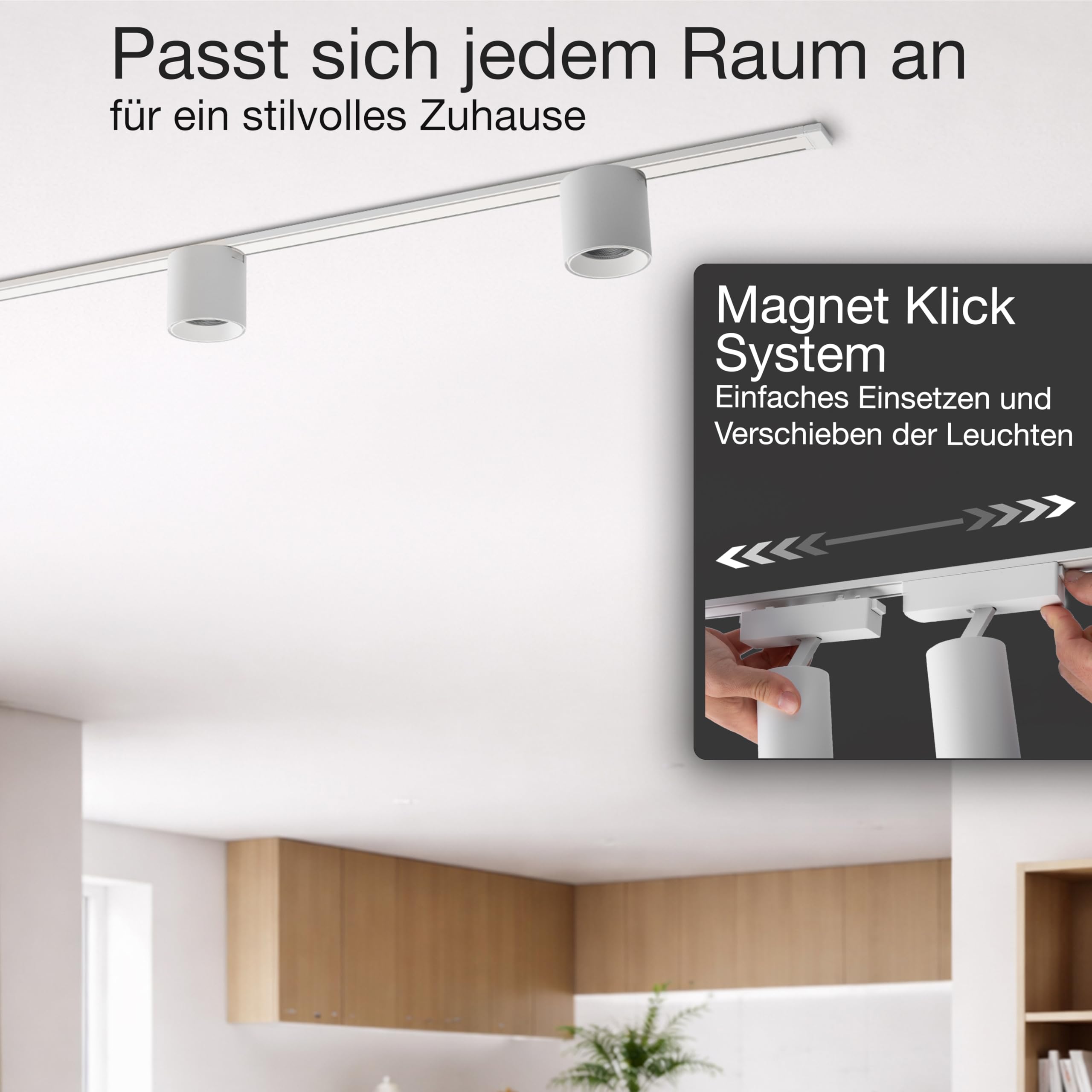 LED Spot für Schienensystem Zigbee dimmbar 6W Deckenstrahler Deckenleuchte Weiß