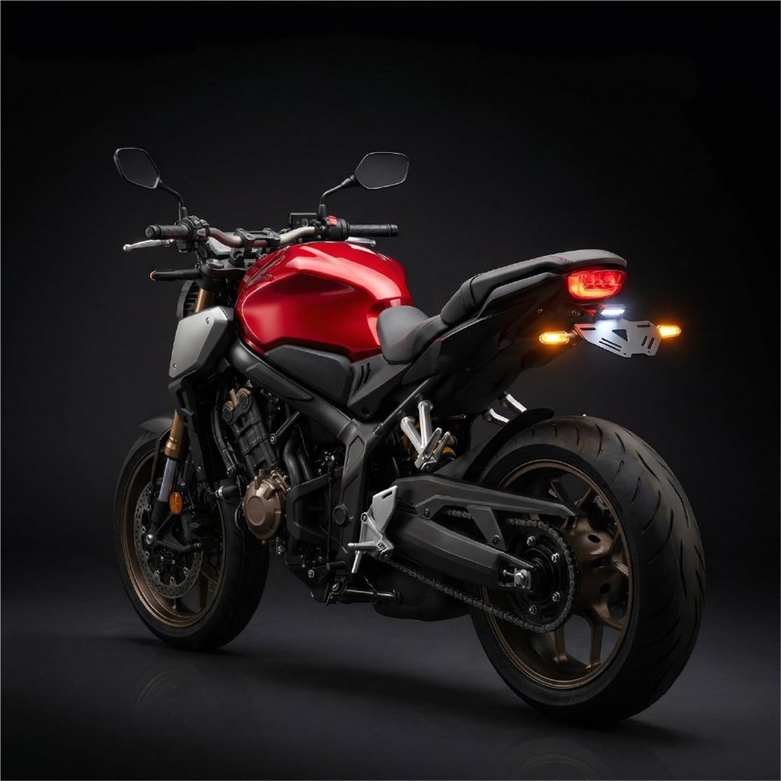 Portatarga Pieghevole In Alluminio CNC Moto, Con Cornice Regolabile Per Fanale Posteriore, Compatibile Per CB650R E CBR650R 2024 2025
