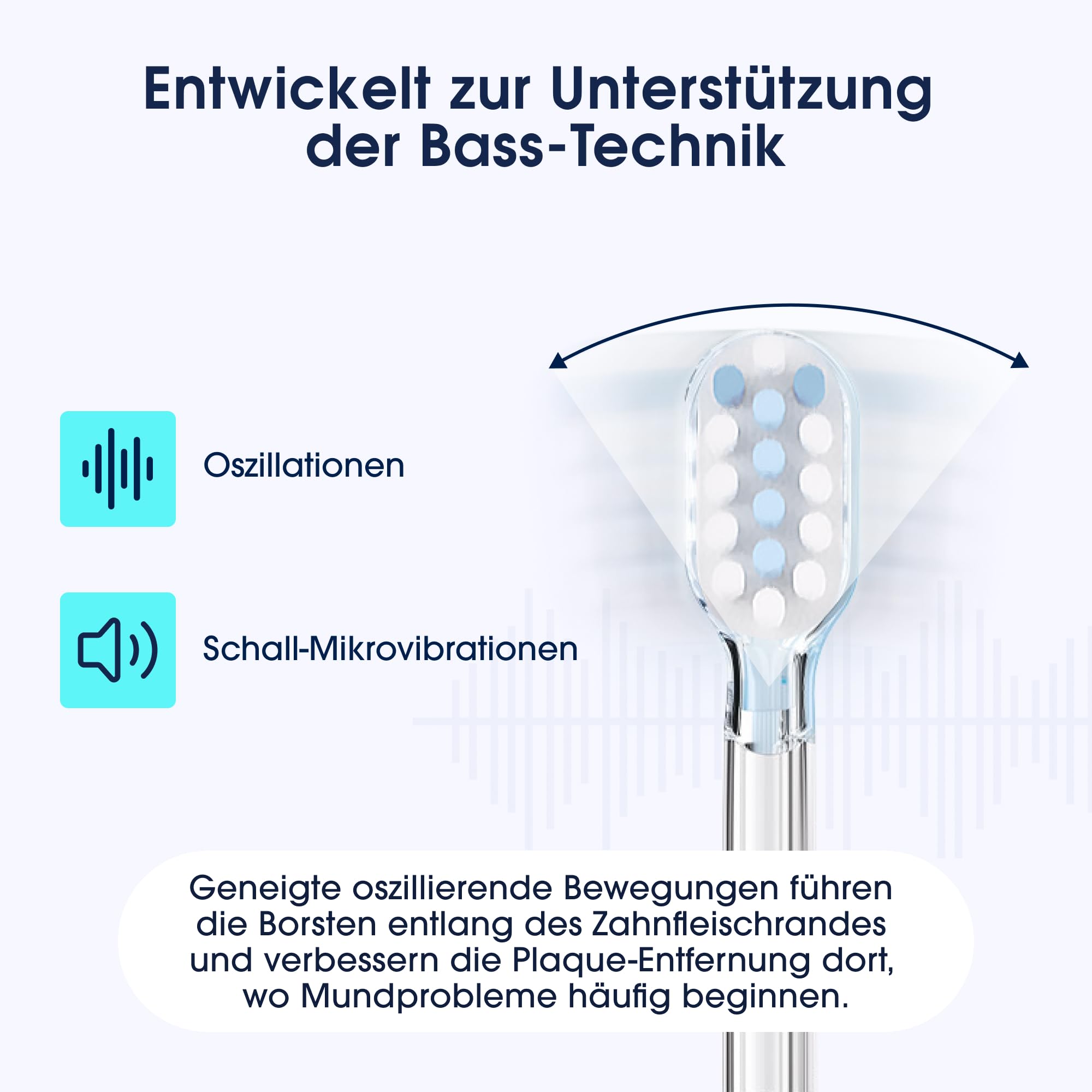 ZENT SoniQ Schallzahnbürste 2in1 Ultraschall Zahnbürste