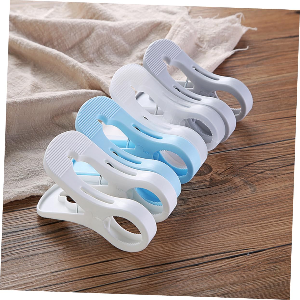 10pcs Windproof Non- Plastic Clothespins for Quilts Blankets and Laundry Sky- Clips for Outdoor Drying Strong Clamping Force for Apartments and Yards