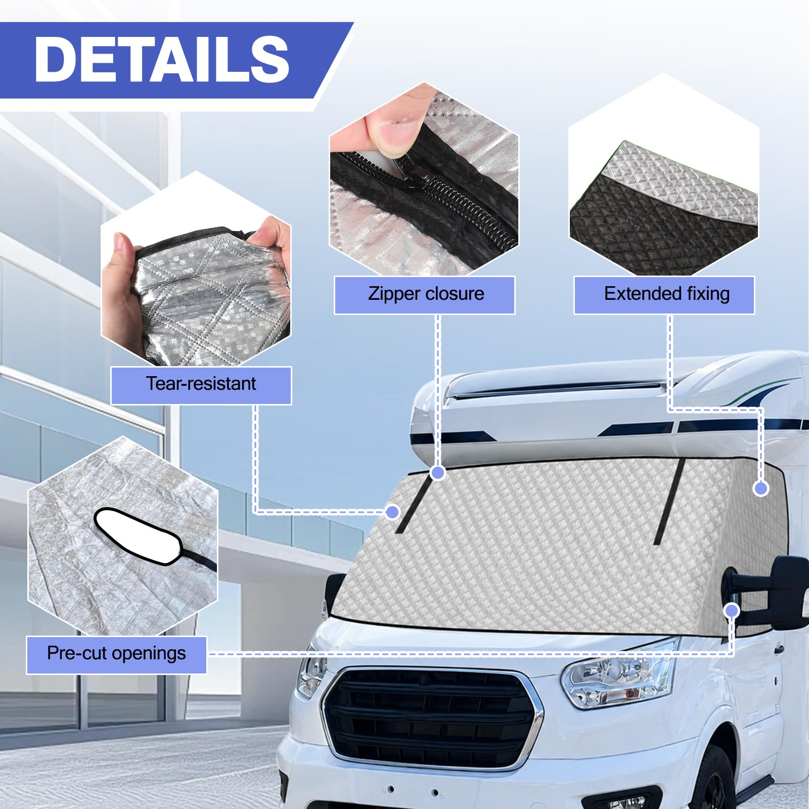 Copertura termica per parabrezza per Ford Transit MK8 MK9 2014-2026