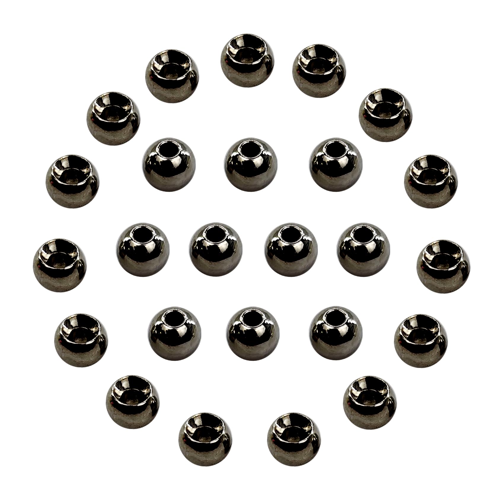 EUPHENG Fly Tying Beads 25 PC Tungsten Fly Tying Beads Head for Nymph Fishing Materials 12 Colors / 5 Sizes โ image 1