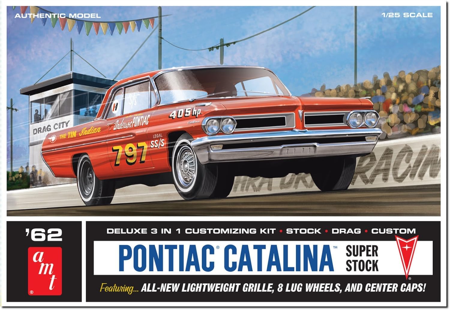 AMT 1962 Pontiac Catalina Super Stock 1:25 Scale Model Kit
