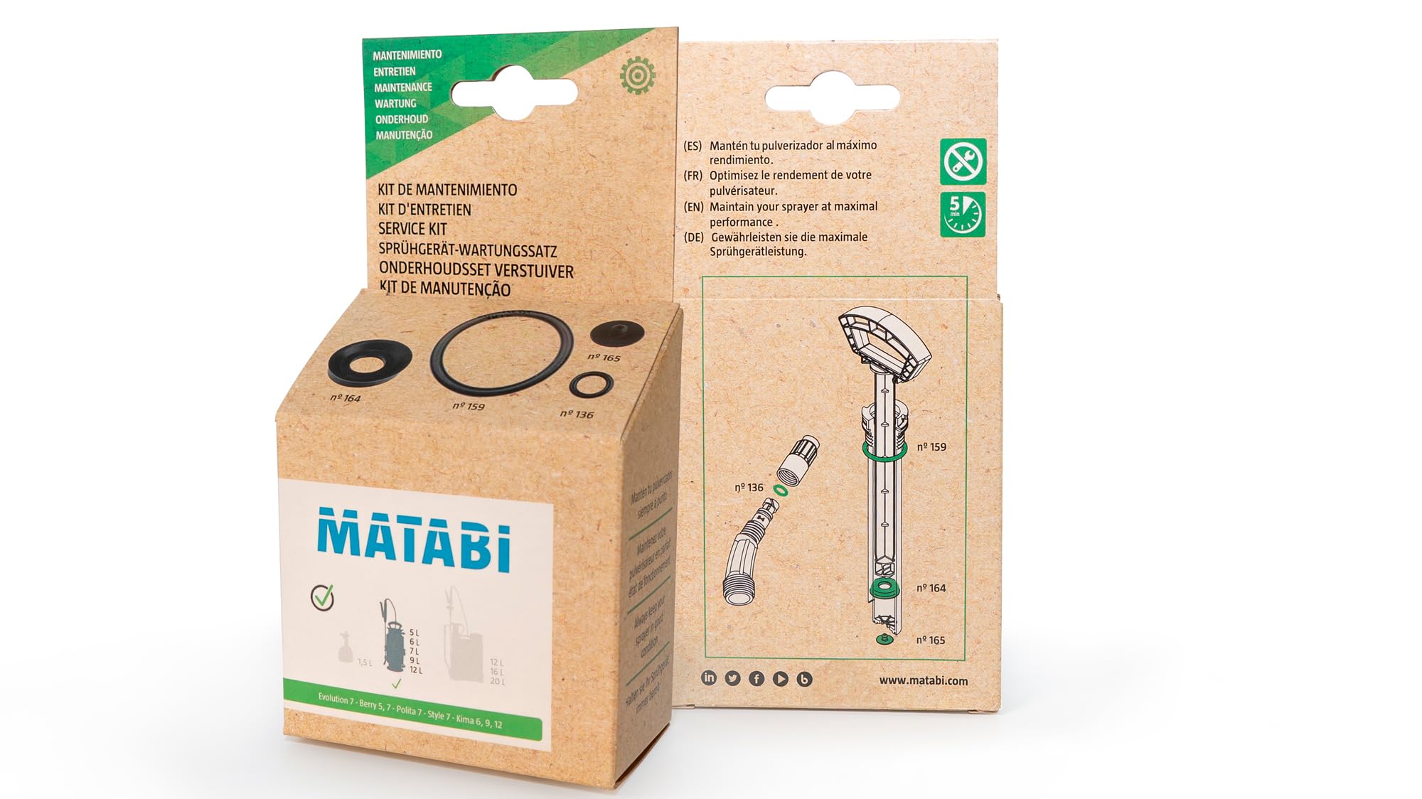 Matabi - Universal Maintenance Kit - Compatible with EVOLUTION, BERRY, STYLE, KIMA, POLITA - Maximises Durability- Made in Spain, Blue