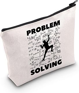 MNIGIU Rock Climbing Lover Gift Mountaineering Makeup Bag With Zipper Bouldering Bag Boulderer Gift Sport Climber Gift, Problem Solving