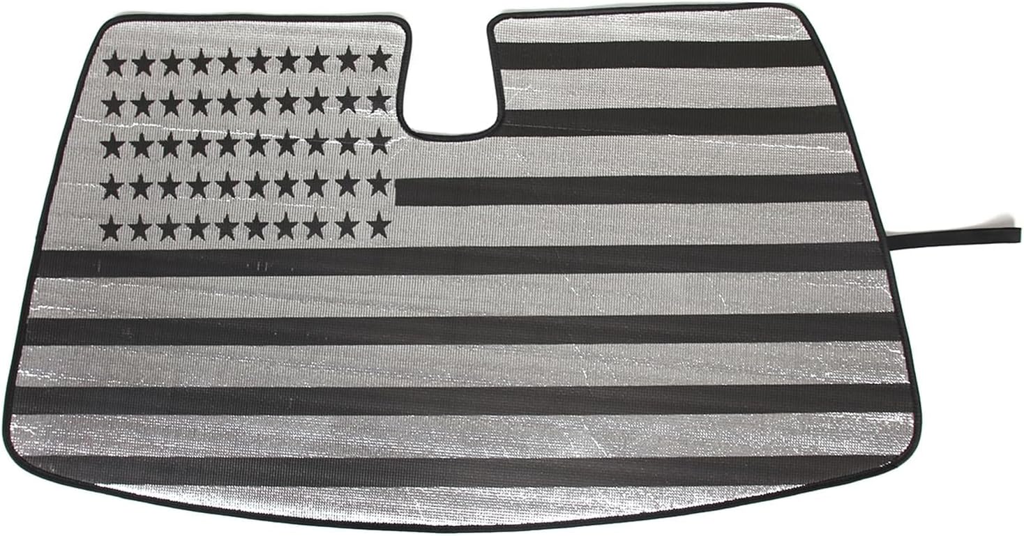 Car Windshield Sun Shade Compatible with Mercedes-Benz Smart 2016-2021, Portable Foldable Sun Shade, UV Block, Keeps Car Cool Auto Accessories (Front Windshield US Flag)