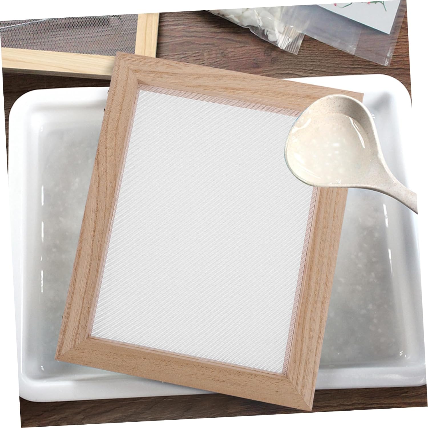 DIYEAH 10sets DIY Paper Making Kit Screen Mesh Paper Making Frame for Boys and Girls