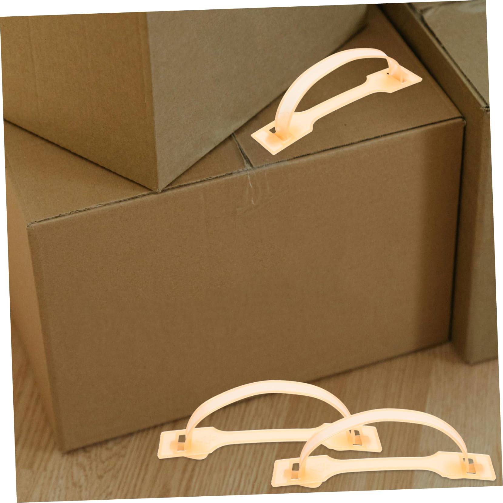 30x SOLUSTRE Kartongriff-Set – Tragegriffe Aus Kunststoff Für Umzug & Lagerung (weiß, 17x3 Cm)