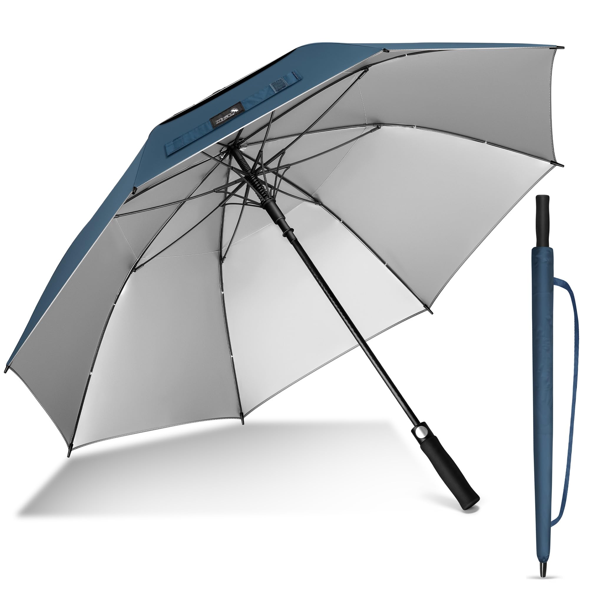 ZOMAKE Golfowa Parasolka Ochrona Przeciwsłoneczna Przeciw UV 68/62/54/50 Cali,Duży Wiatroodporny Parasol Duży UPF 50+ Samo-otwierający się Wentylowany,Rozmiar Parasol Golfowy Burzowy Słońce i Deszcz