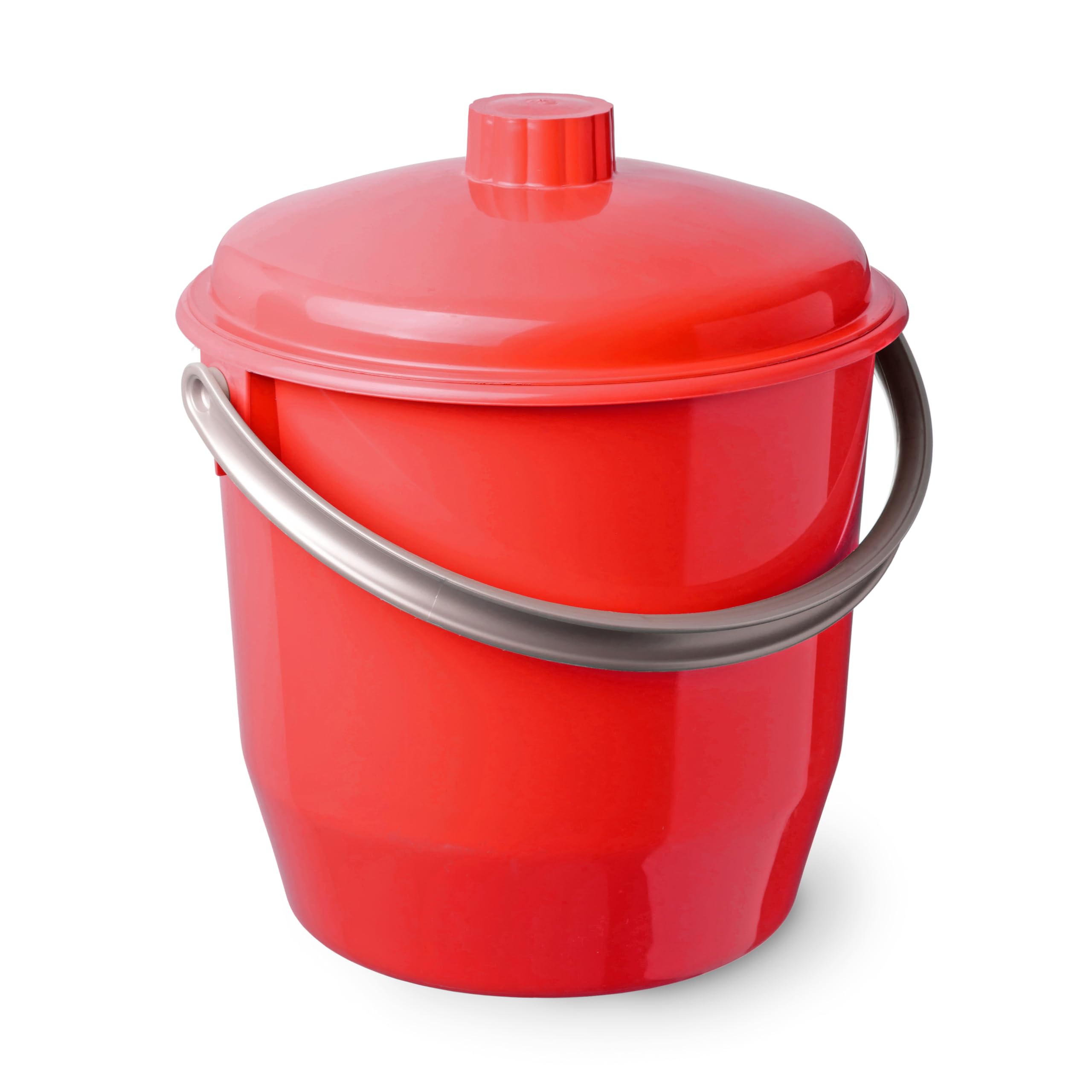 TATAY Lid Bin, 17L Capacity, Polypropylene, BPA Free, Garbage Bag 17L, White, Measures 36 x 35 x 35 x 33 cm.