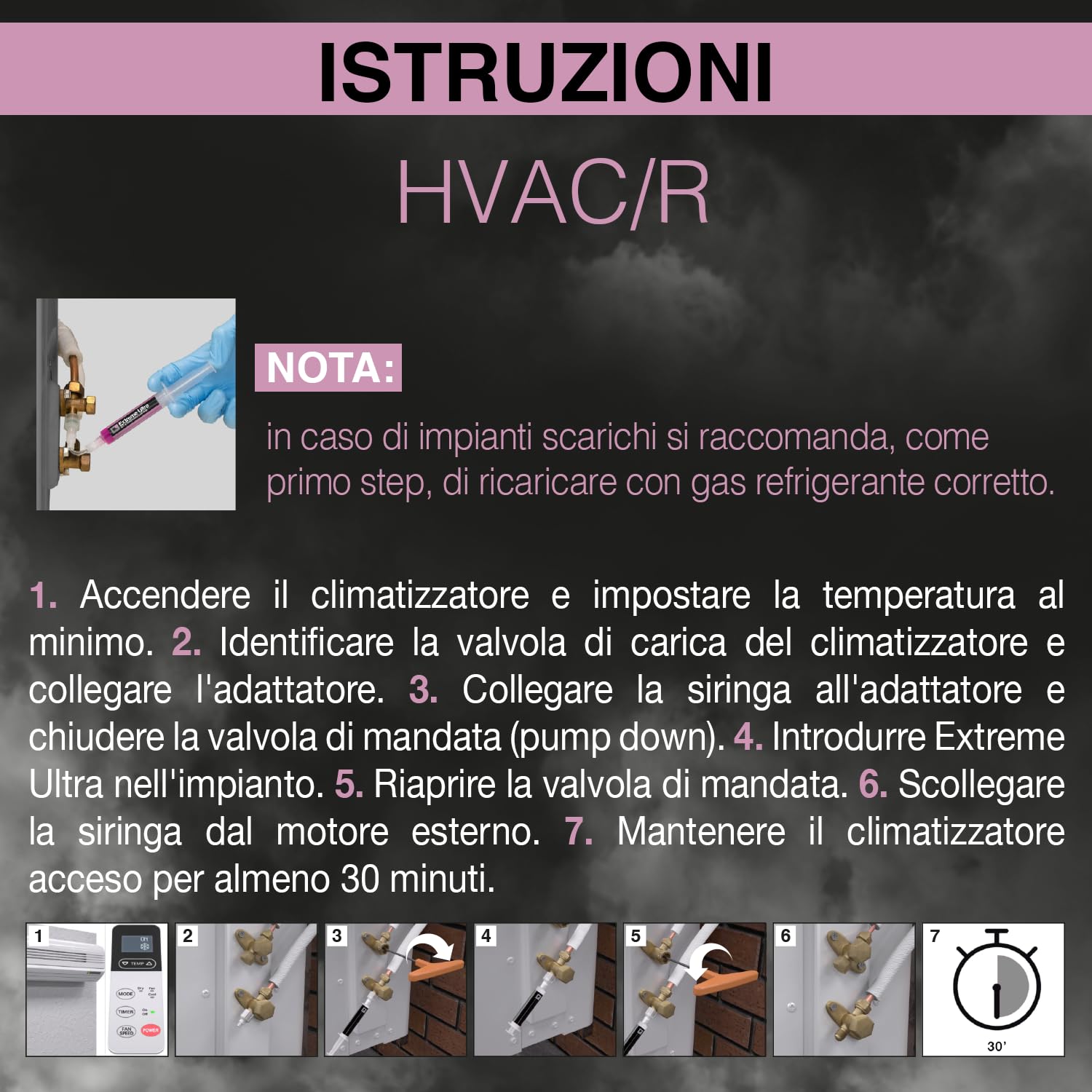 Errecom Extreme Ultra - 6 ml, Turafalle per Impianti di Climatizzazione e Refrigerazione, include adattatore 5/16 SAE (per R410a, R32)