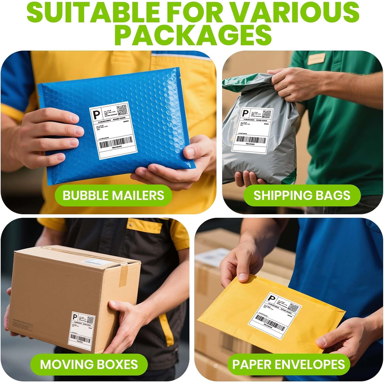 ADHES 4x6 Thermal Shipping Labels 500Fanfold – Top-coated, BPA/BPS Free, Strong Adhesive Thermal Label Printer Paper, 4x6 Shipping Labels for Mailing and Packaging