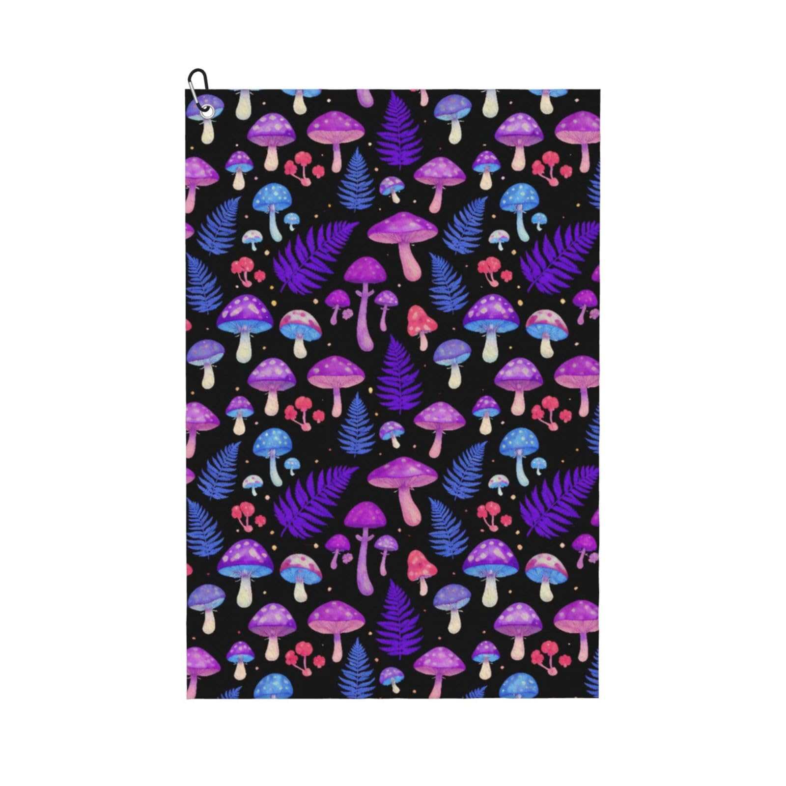 BSDFGSDD Trippy Purple Blue Mushrooms Golf Towel 24 x 16 inches