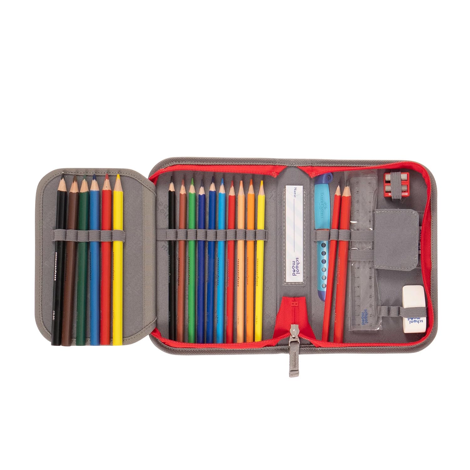 Familando - School Mood Timeless Air+ Schulranzen Set 6-teilig mit Federmappe - Sonder-Edition RB Leipzig - 980g leicht mit 23L Volumen - mit höhenverstellbarem System & Reflektoren - Ab 1. Klasse