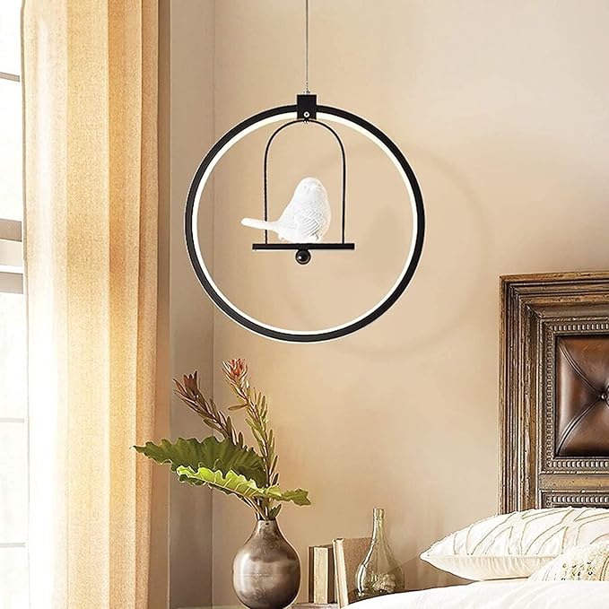 NZDY Kroonluchters Nordic Led Vogelkunst Kroonluchter Eenvoudige Moderne Trap Balkon Gangpad Nachtkastje Creatieve Persoonlijkheid Gang Studie Cafe Bar Verlichting Lamp Hanglamp photo 3