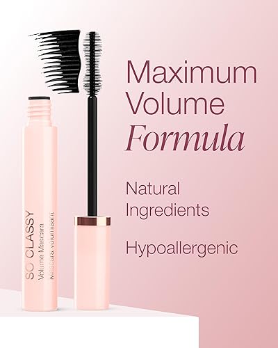 Miniatura 4 de Mineral Fusion So Classy Volume Mascara (negro) - Fórmula voluminosa para la apariencia de pestañas más voluminosas - Hipoalergénico, sin