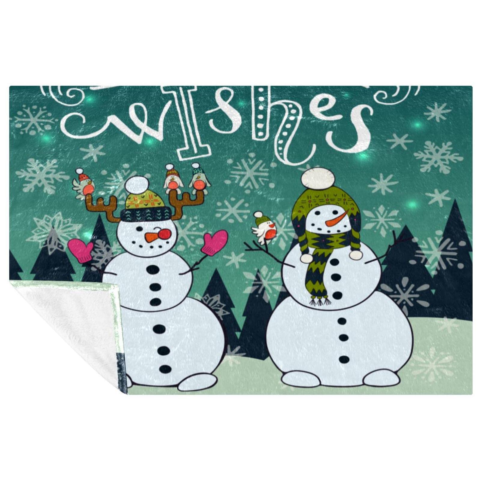 Couverture douce bonhomme de neige pour des moments cocooning