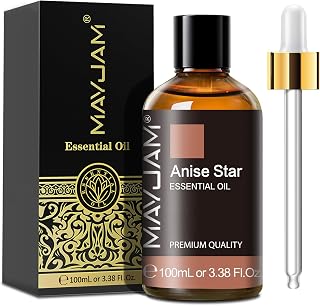 Anise Star Essential Oil, MAYJAM Pure Anise Star Oils for Diffusers, 3.38FL.OZ/100ML Star Anise Essential Oil with Premium Glass Dropper, Anise Oil